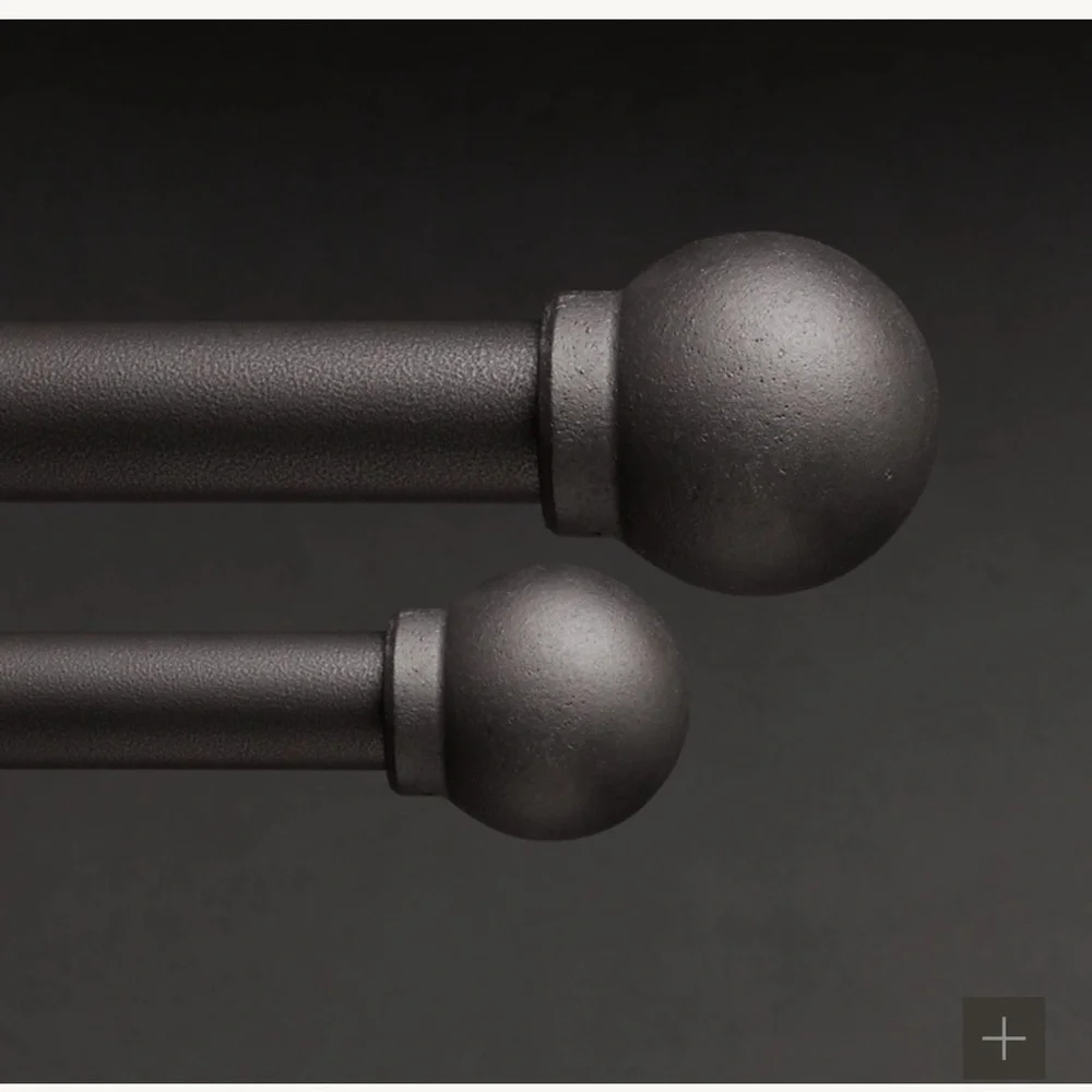 RH Restoration Hardware INDUSTRIAL HAND-FORGED SMOOTH BALL FINIAL BLACKENED IRON